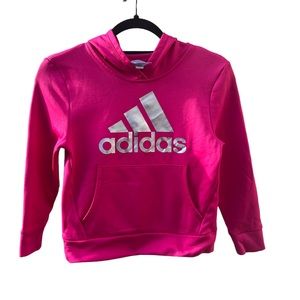 Adidas Girls Hot Pink Hoodie. Size M